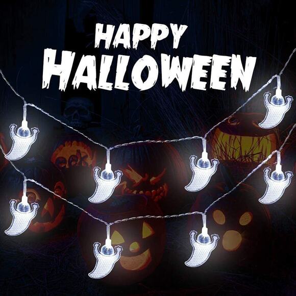 Halloween LED Light Bat Pumpkin Ghost Festival Led String Lights Decor - Picture 3 of 12
